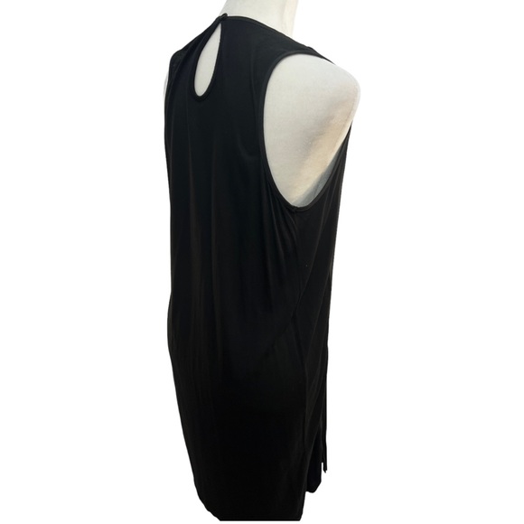 FRENCH CONNECTION Baby Doll Black Satin Pleated Cocktail Dress 2 - Picture 12 of 15